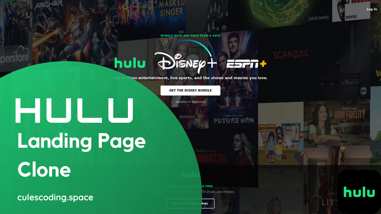 Hulu Clone made by Cules Coding.