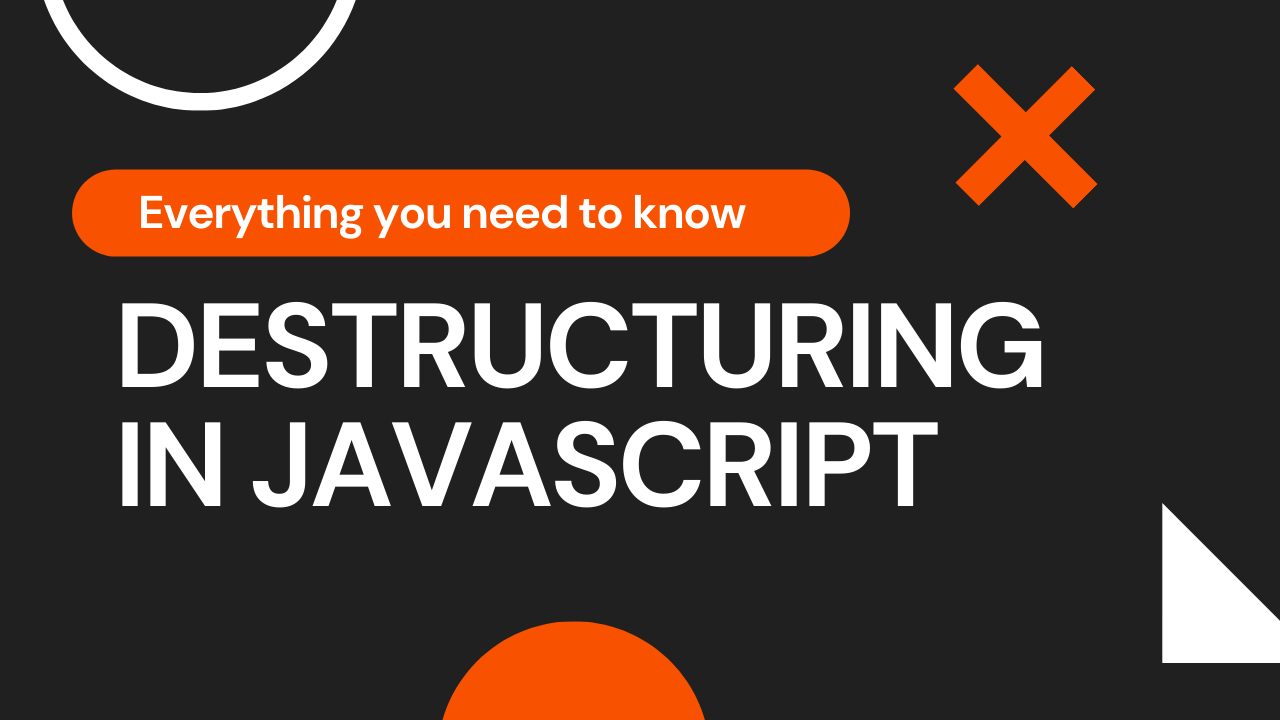 The destructuring assignment syntax is a JavaScript expression that makes it possible to unpack values from arrays, or properties from objects, into distinct variables.